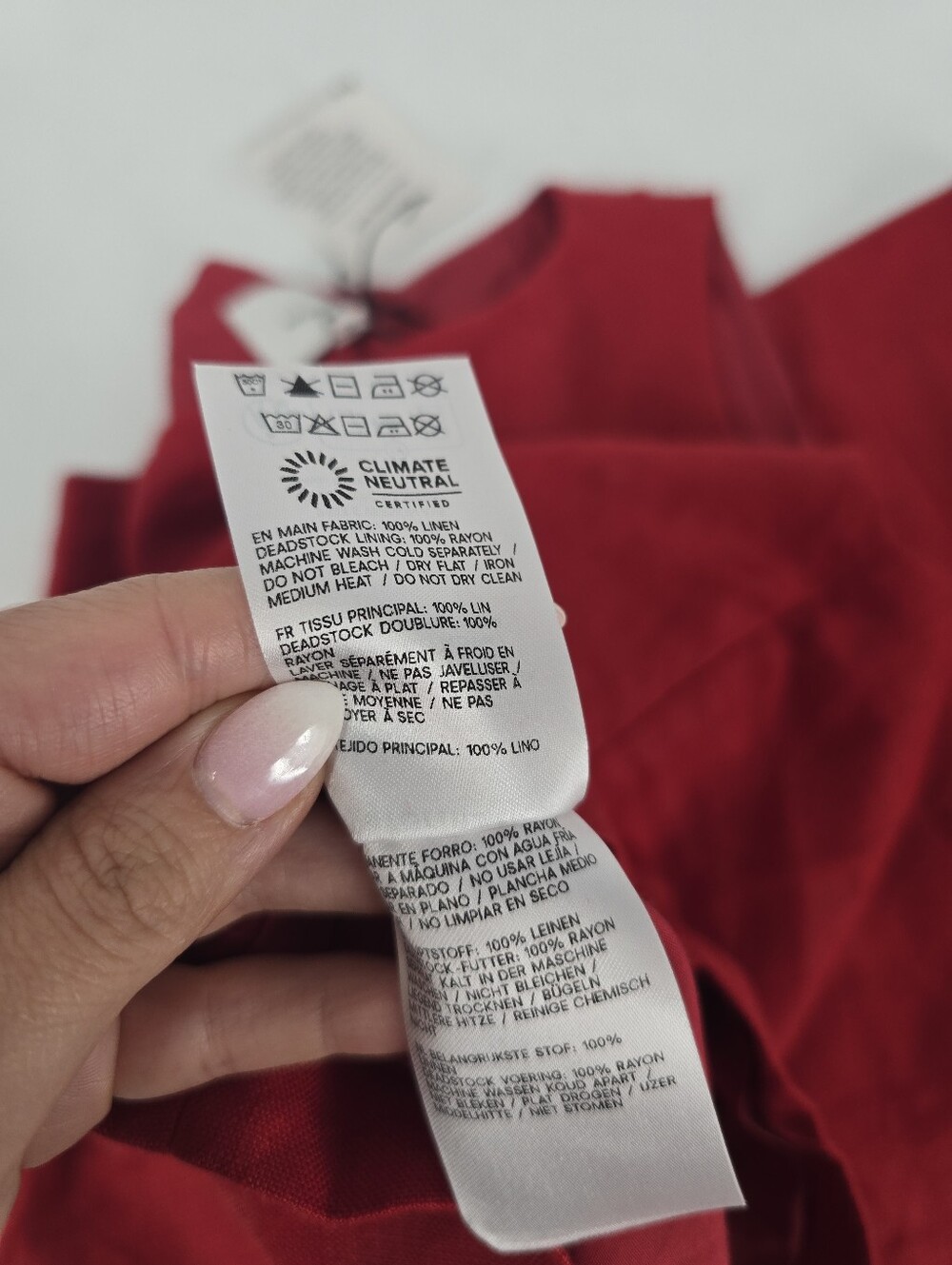 Reformation Grace Linen Two Piece Skirt Set in Sundried Tomato Red Size 4 NEW - Picture 9 of 16